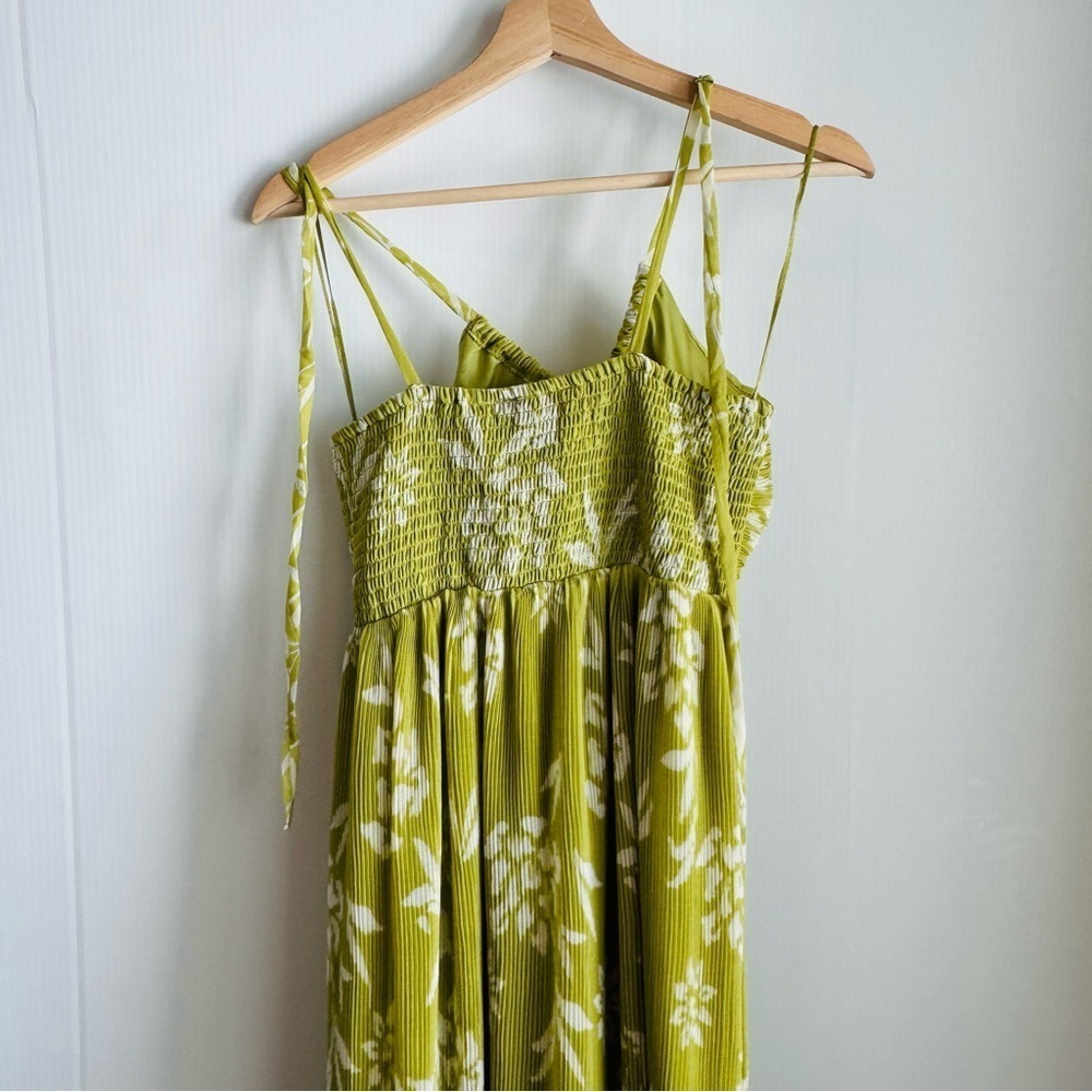 Sincerely Jules lime green tropical floral pattern maxi dress size small - Picture 4 of 9